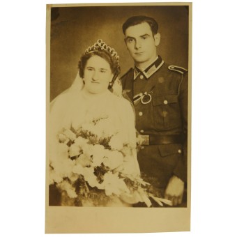 Hochzeit del Unteroffizier alemán, el veterano del frente del Este. Espenlaub militaria